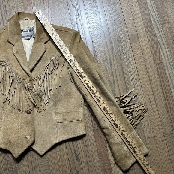 Pioneer Wear Suede Leather Fringe Jacket Vintage Western Ladies SZ 12 COWGIRL - Picture 7 of 16